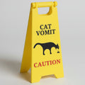 Cat Vomit wet floor sign | Gag gift | Stocking stuffer | 5 inch