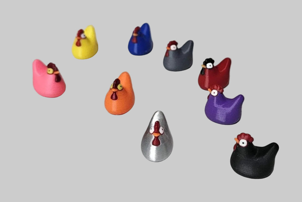 Miniture Multicolor Magnetic Chickens 5pack