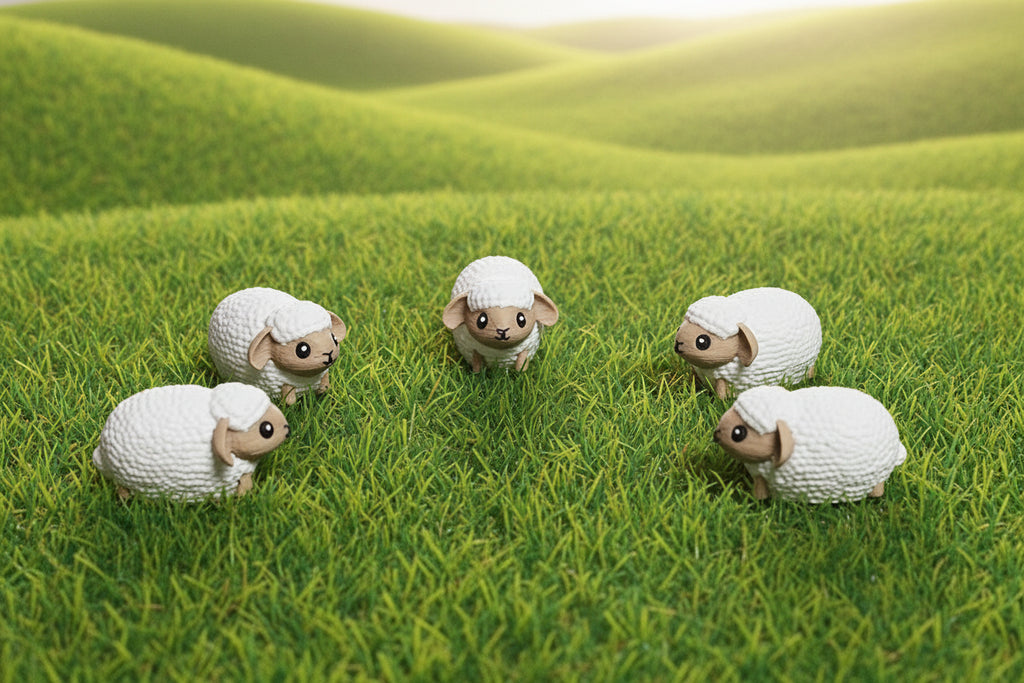 Miniture Multicolor Magnetic Sheep 5pack