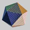 Icosahedron 3D Printed Model 20 sided polyhedron 4 inch