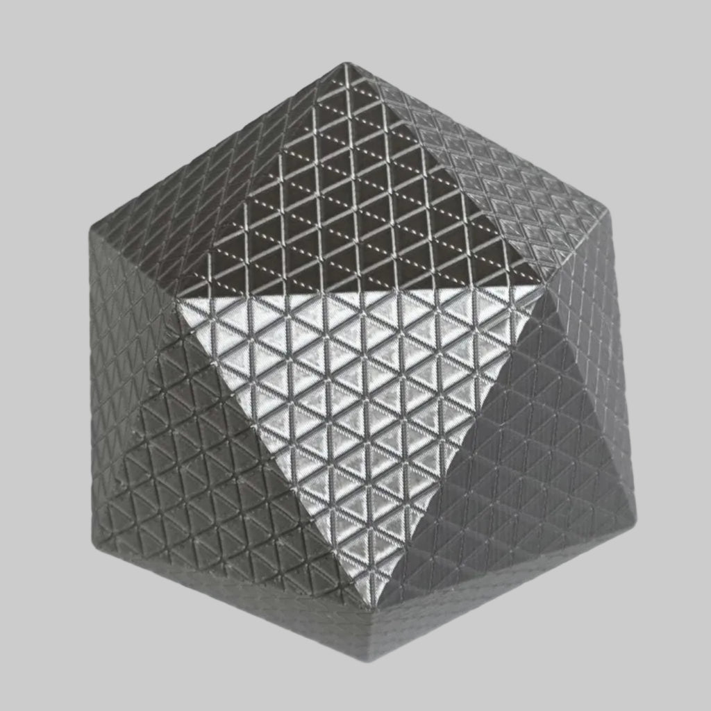 Icosahedron 3D Printed Model 20 sided polyhedron 4 inch