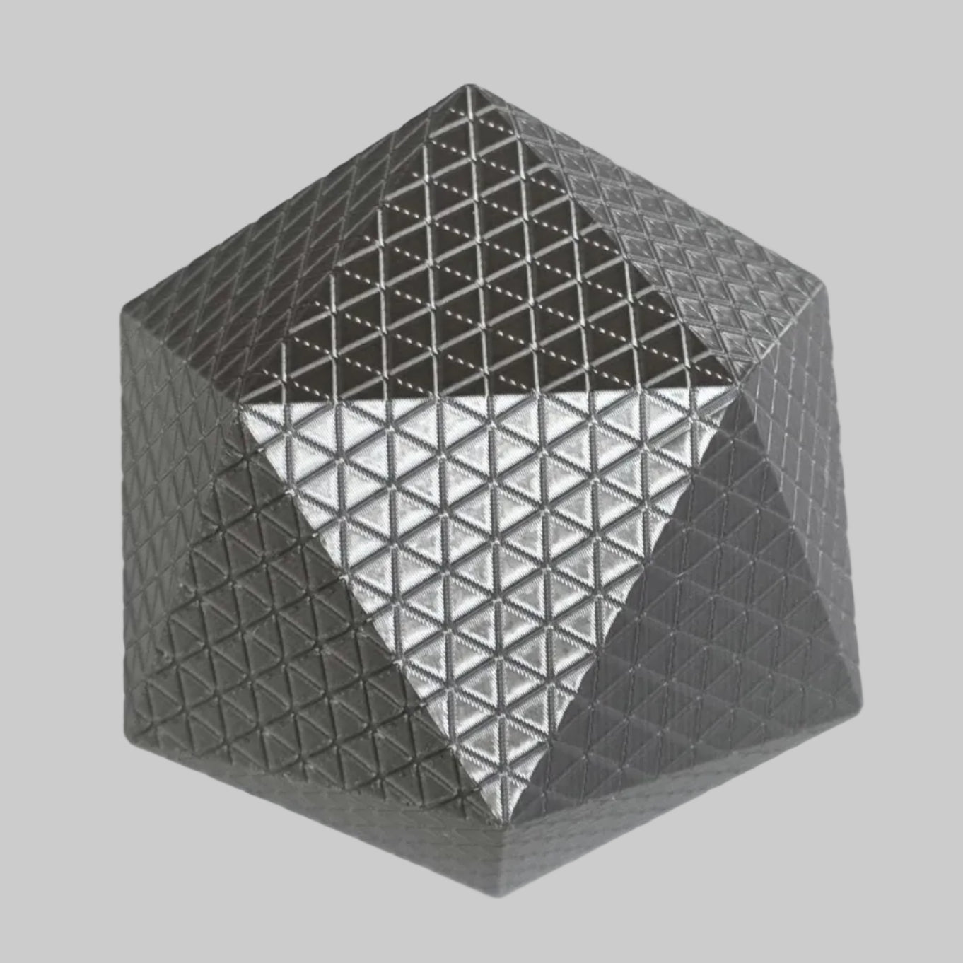 Icosahedron 3D Printed Model 20 sided polyhedron 4 inch
