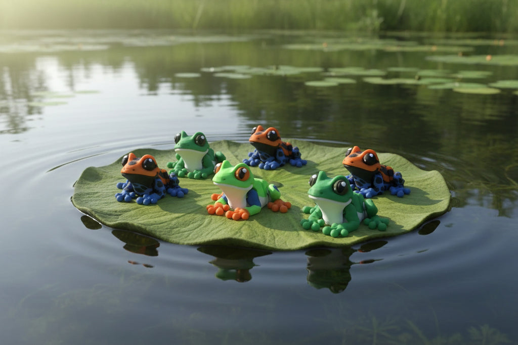 Mini Frogs | Normal, Tree, Poison Dart | Magnetic |3d Printed | 1.75 inches