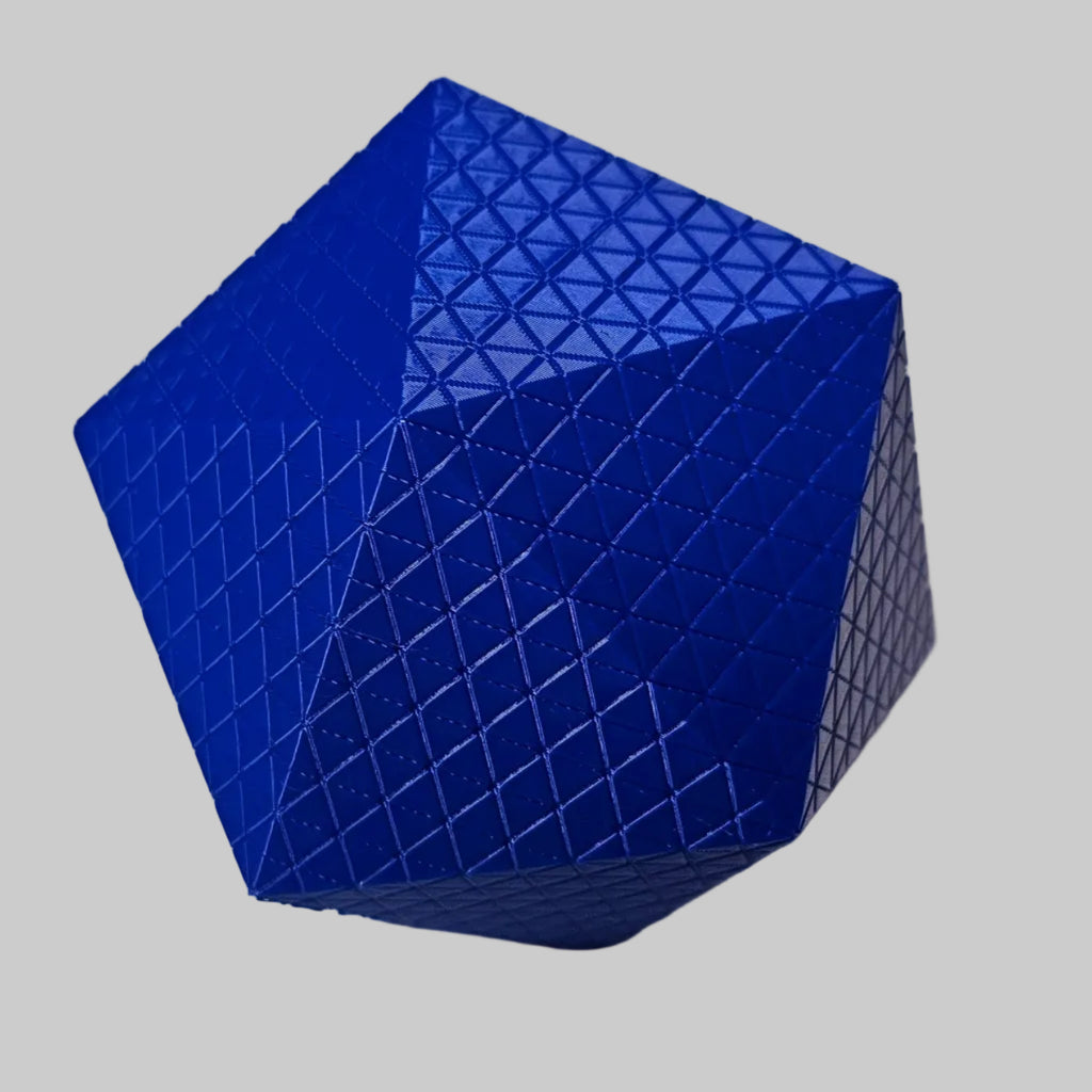 Icosahedron 3D Printed Model 20 sided polyhedron 4 inch