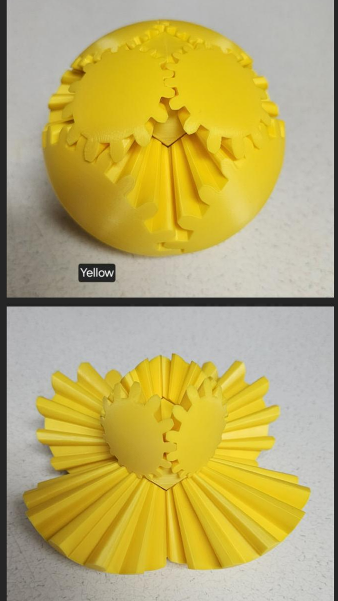 Gear Ball Fidget Toy | 3d Printed | 4 inch diameter | Glow in the Dark