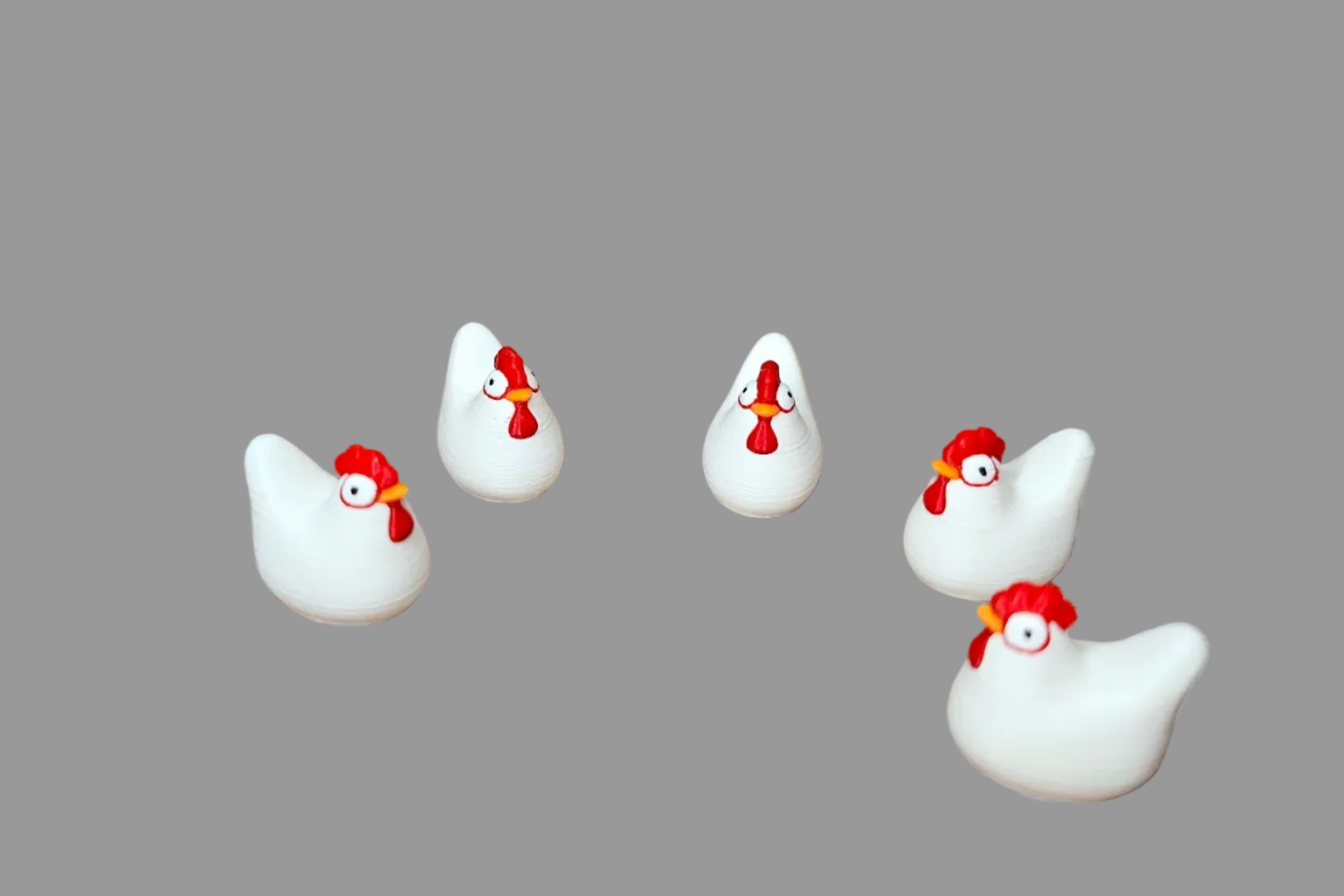 Miniture Multicolor Magnetic Chickens 5pack